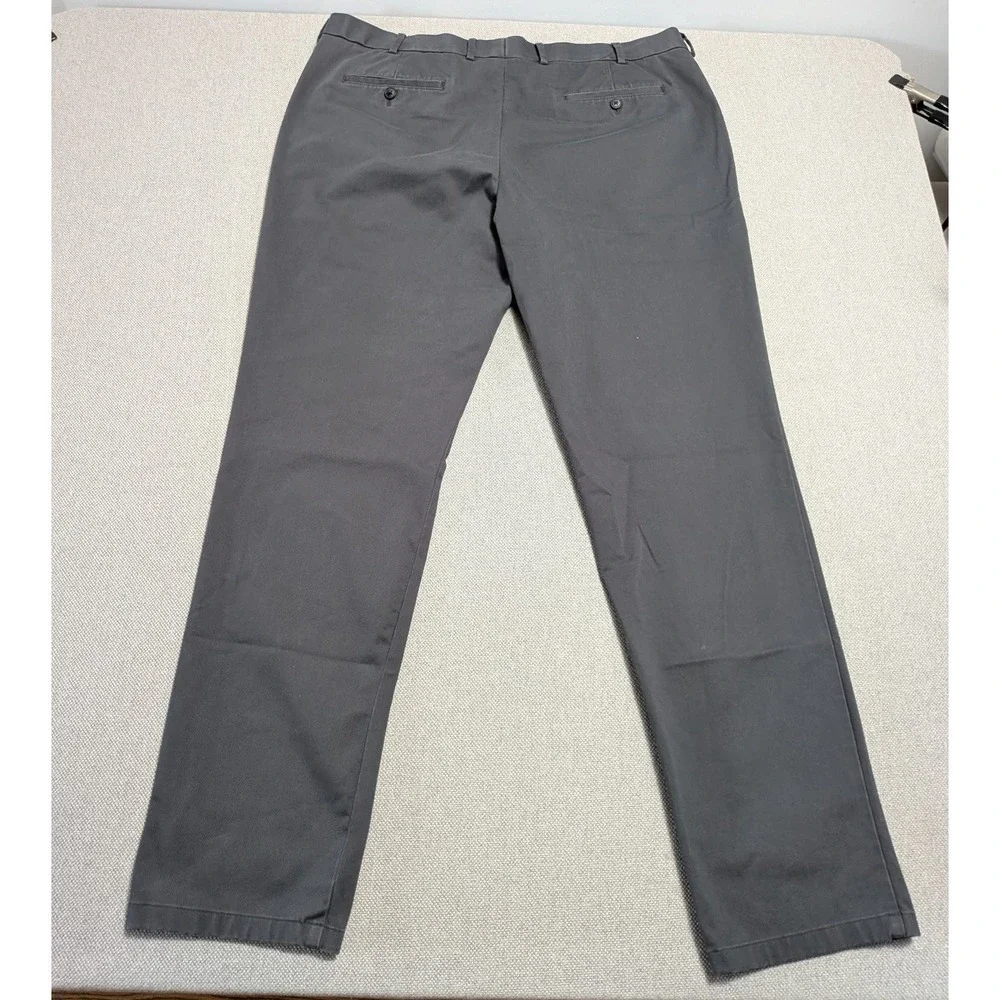 Charles Tyrwhitt Men's Gray Pants 40x34 Slim Fit Non-Iron Stretch Cotton Office